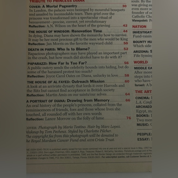 Vtg Collector’s ItemTime Commemorative Issue Princess Diana Sept 15, 1997 - Picture 6 of 8